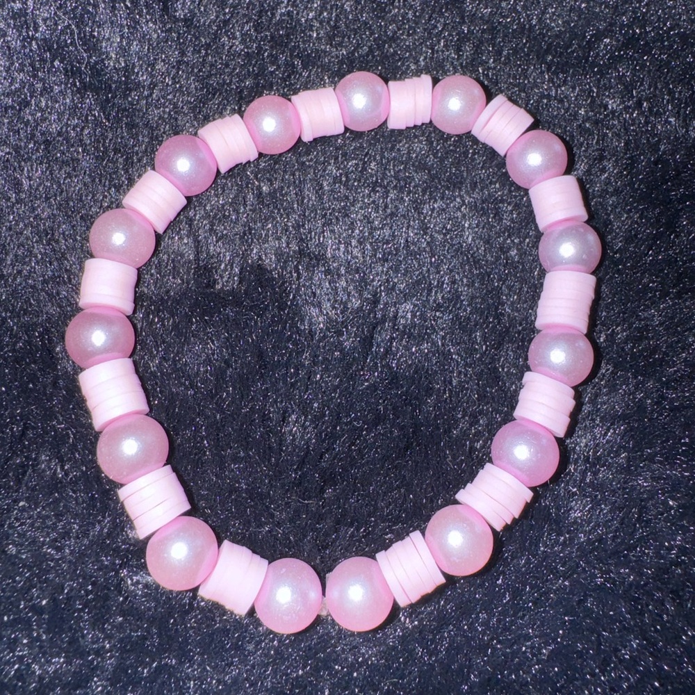 Pastel Pink Beaded Bracelet Jewelry